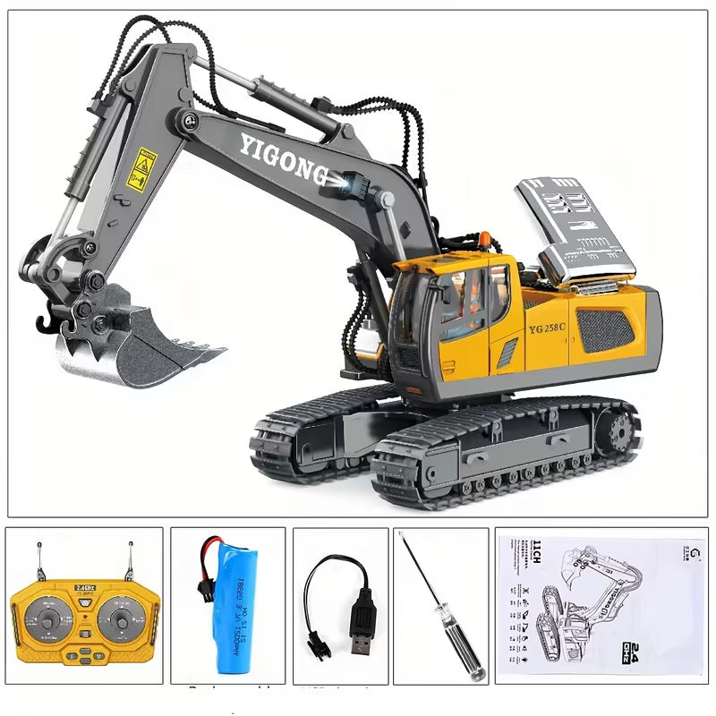 Bulldozer/Excavator Construction Vehicle with Alloy Metal Body