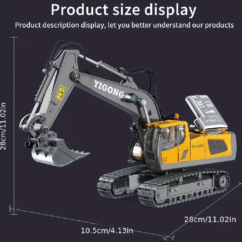 Bulldozer/Excavator Construction Vehicle with Alloy Metal Body