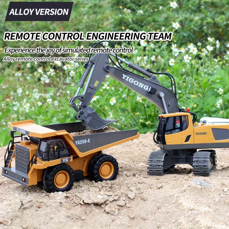 Bulldozer/Excavator Construction Vehicle with Alloy Metal Body
