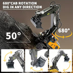 Bulldozer/Excavator Construction Vehicle with Alloy Metal Body