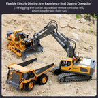 Bulldozer/Excavator Construction Vehicle with Alloy Metal Body