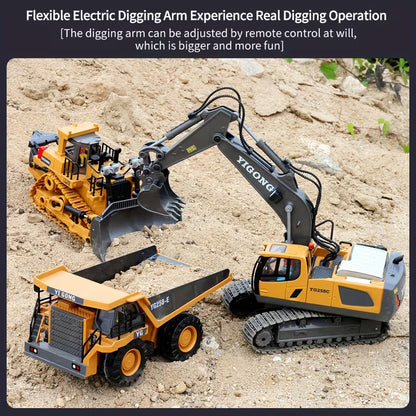 Bulldozer/Excavator Construction Vehicle with Alloy Metal Body